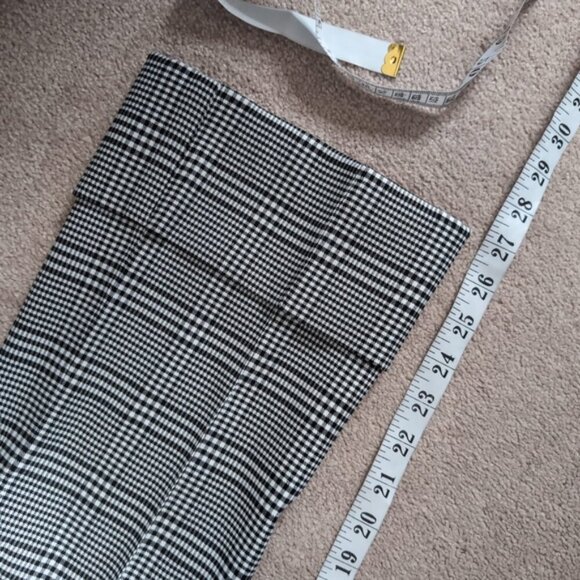 Sosken Studios Canada Plaid Academia Wide Leg Cropped Cuffed Stretch Pants 10 - Picture 6 of 9